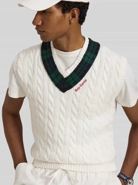 Bezrękawnik o kroju regular fit z czystej bawełny Polo Ralph Lauren biała