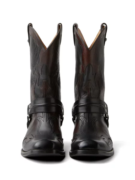 Botine Versace din piele negru