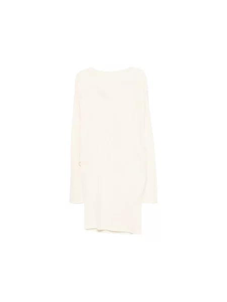 Sukienka mini Jacquemus drapowana biała