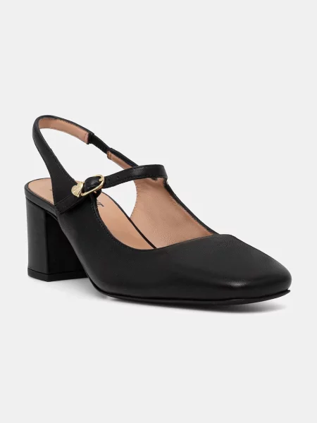 Pantofi cu toc Love Moschino din piele negru