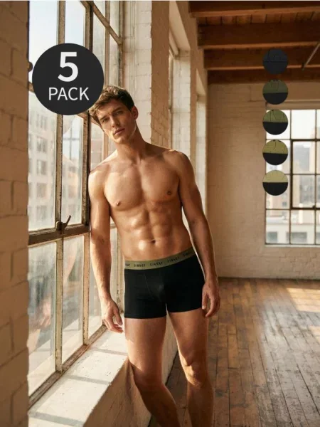 Sinsay bokserki Classic 5 pack czarny