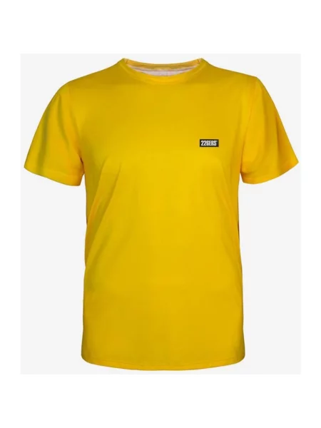 Koszulka Color Block krótki rękaw ciemnożółty XS żółta