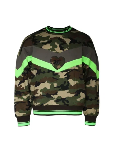 Bluza z kapturem Dolce And Gabbana z kapturem w kamuflażu z logo