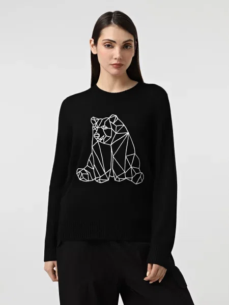 Светр акрил/вовна чорний