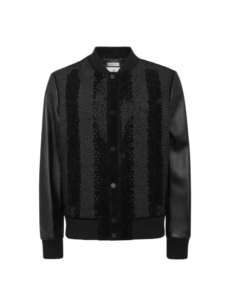 Kurtka skórzana Philipp Plein czarna