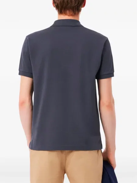 Polo Lacoste cu autograf albastru