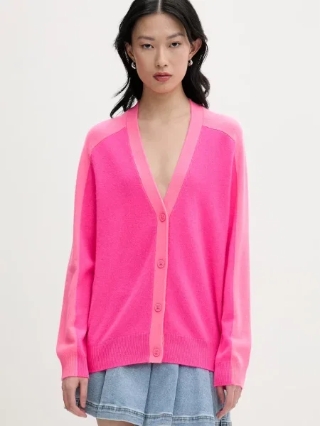 From Future cardigan pentru femei din cașmir roz