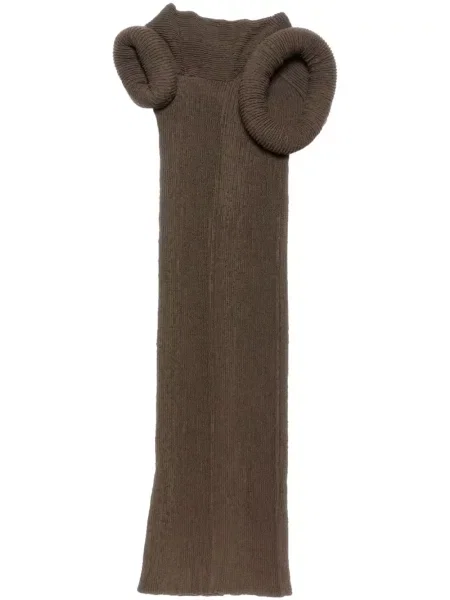 Asymetrické šaty Acne Studios hnědé