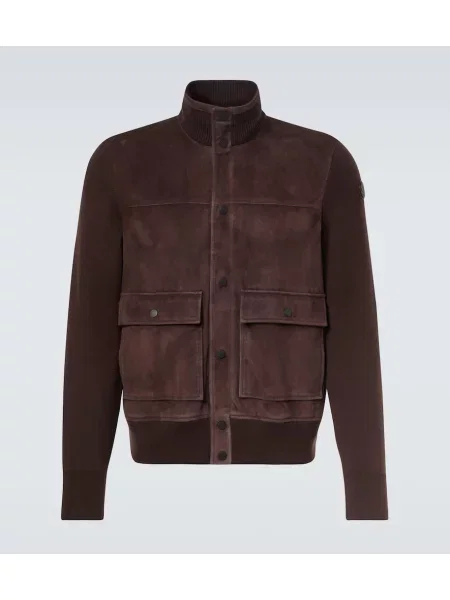 Szarvasbőr dzseki Moncler barna