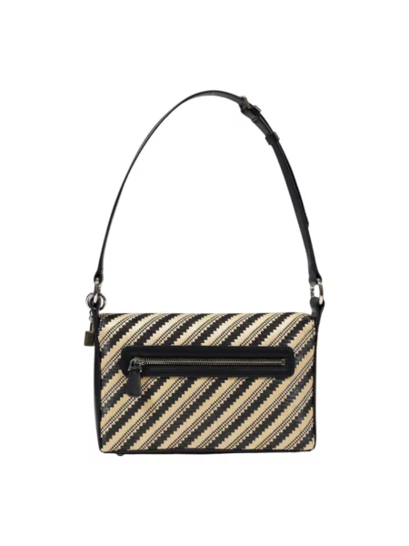 Lniana torebka Guess czarna