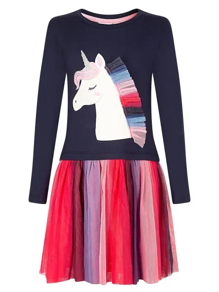 Happy girls Rochie bleumarin roz