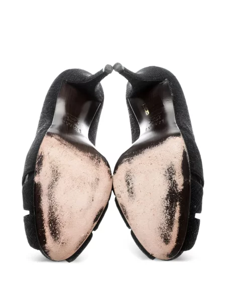 Pantofi cu toc Stuart Weitzman cu platformă cu vârf deschis negru