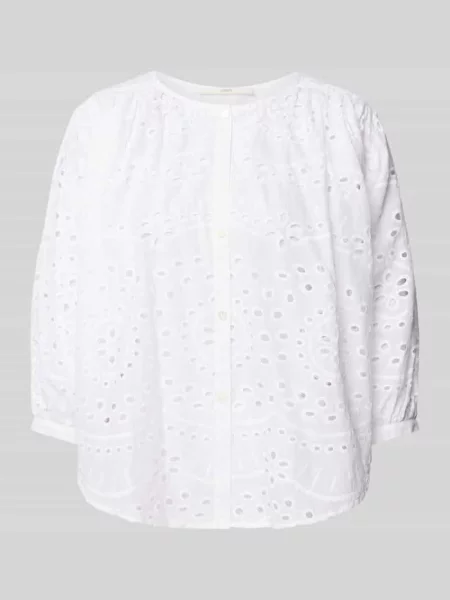 Bluzka o kroju relaxed fit z rękawem Lanius biała