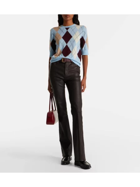 Cropp pantaloni Frame din piele maro
