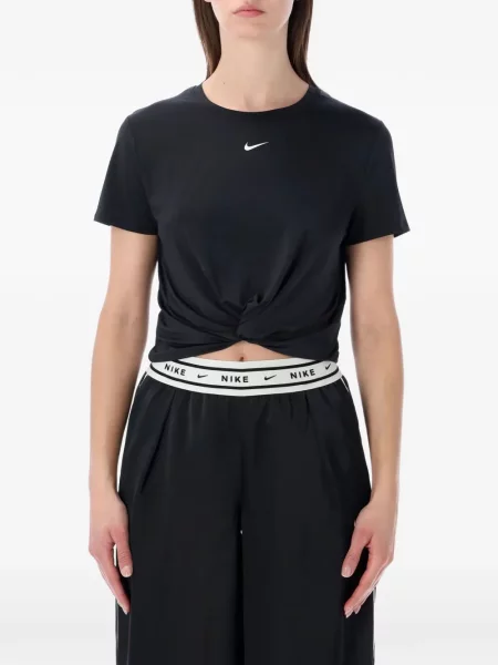 Hanorac cu glugă Nike cu decolteu rotund cu autograf de jumătate de fermoar roz