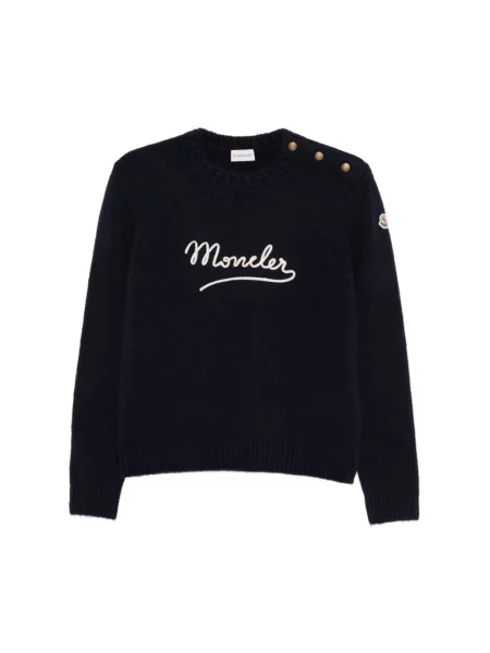 Sweter Moncler z autografem niebieski