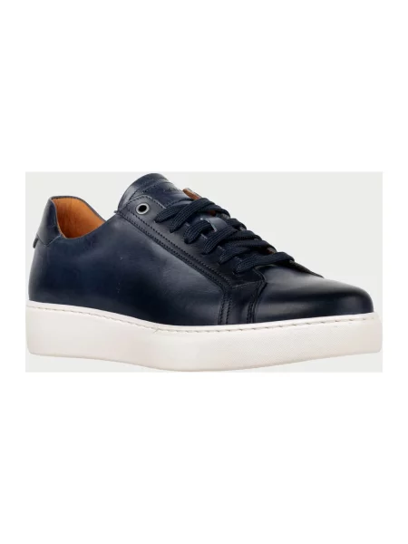 Sneakersy Exton skórzane niebieskie