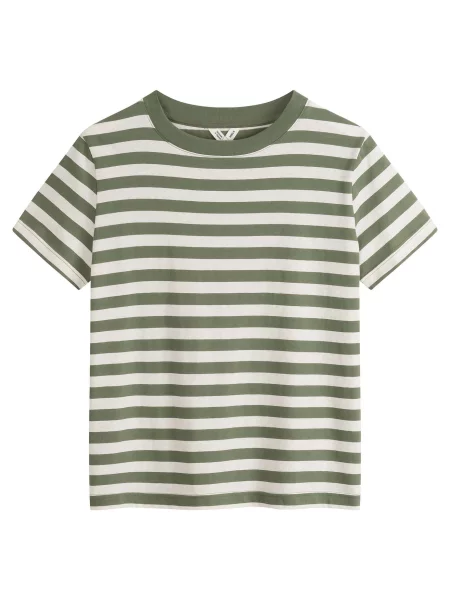 MELA Tricou KHIRA verde alb