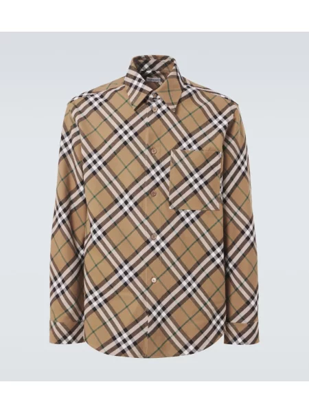 Kostkovaná košile Burberry béžová