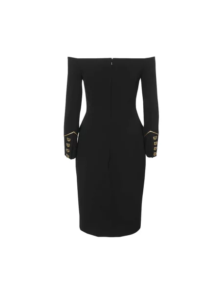 Sukienka Moschino dwurzędowa czarna