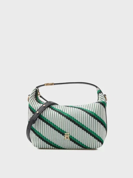 Сумка Tommy Hilfiger в полоску зеленая