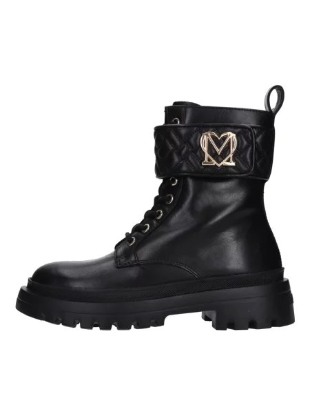 Botki Love Moschino sznurowane koronkowe czarne
