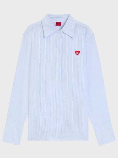Смугаста сорочка Hugo блакитна