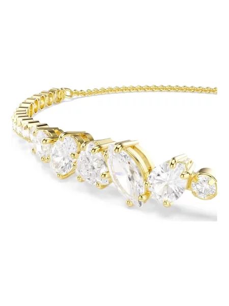 Swarovski bransoletka pozłacana z cyrkonią MESMERA biała