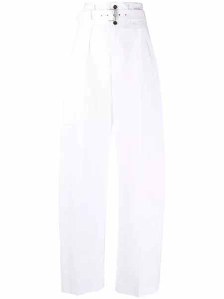 Pantaloni Philosophy Di Lorenzo Serafini cu picior lat alb