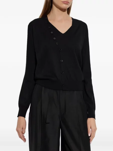 Cardigan Lisa Yang asimetric negru