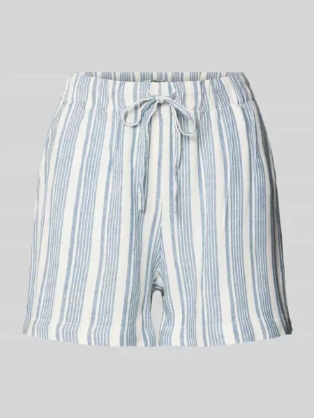 Bermudy o kroju relaxed fit z mieszanki i lnu model GOA' Only białe