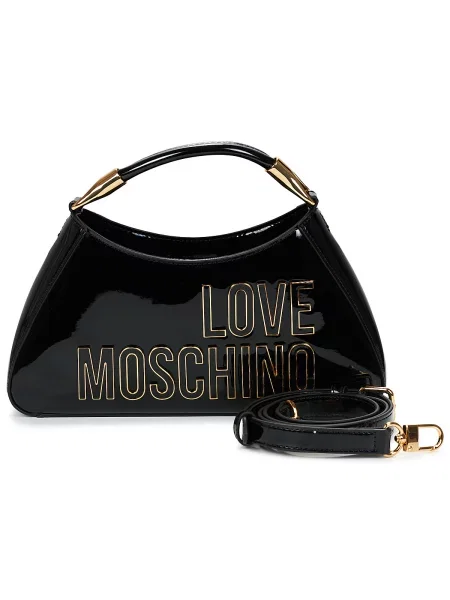 Klasična torbica za okoli pasu Love Moschino črna