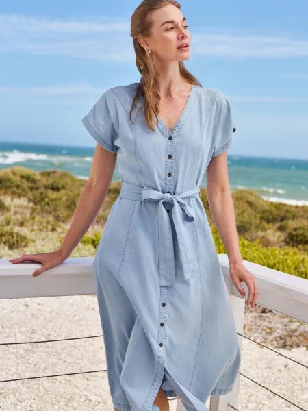 Tulum sukienka jeans Blue niebieska