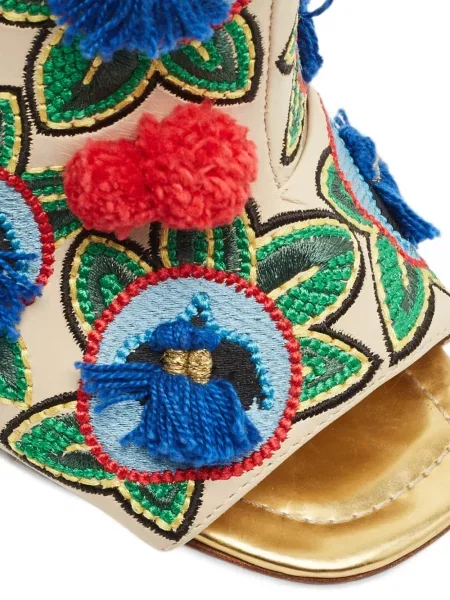 Papuci tip mules Tory Burch cu broderie