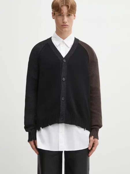 Maison Margiela kardigan wełniany czarny