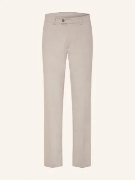 Cg Club Of Gents Spodnie Garniturowe Cg Orlando Slim Fit Z Dżerseju beige beżowe