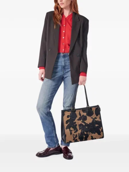 Geantă shopper Lancel din piele maro