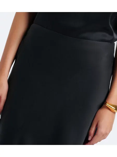 Fusta maxi Velvet de mătase negru