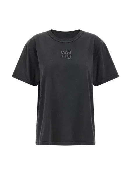 Koszulka T By Alexander Wang z kryształkami czarna