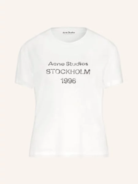 Acne Studios T-Shirt weiss biała