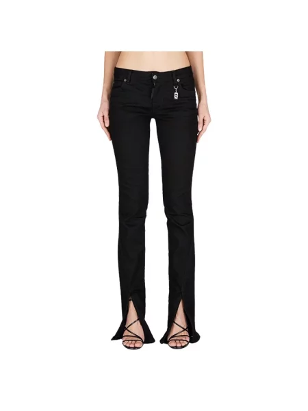 Jeansy dzwony Dsquared2 dzwony czarne