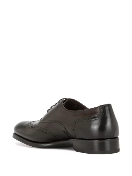 Oxford Ferragamo cu șireturi din dantelă maro