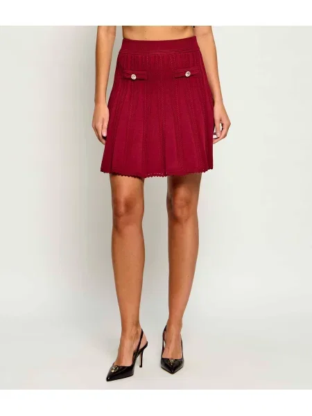 GUESS Fustă CARMEN bordeaux roșu