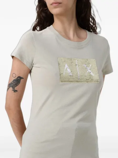 Tricou Armani Exchange cu paiete