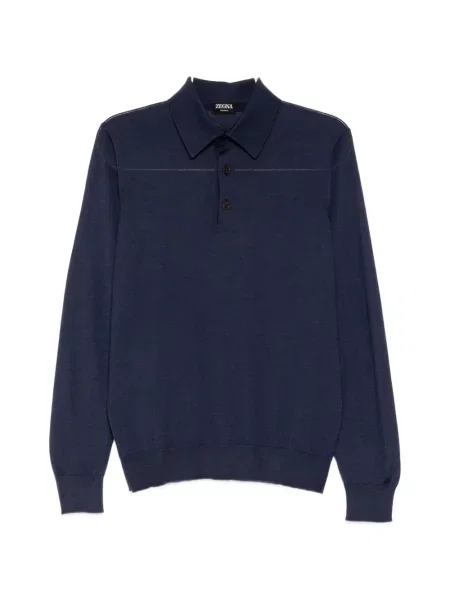 Tricou polo Zegna albastru