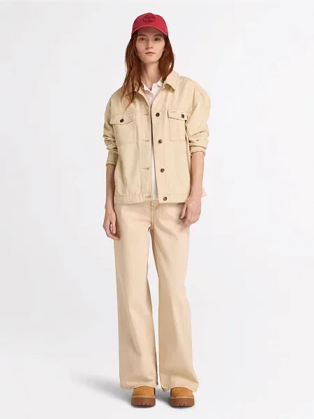 Широкі джинси Timberland бавовна/ліоцел бежевий