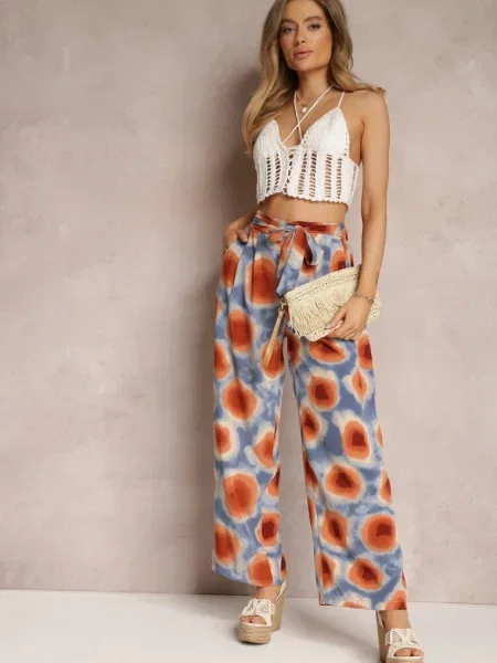 Pantaloni albaștri Laomethylia albastru