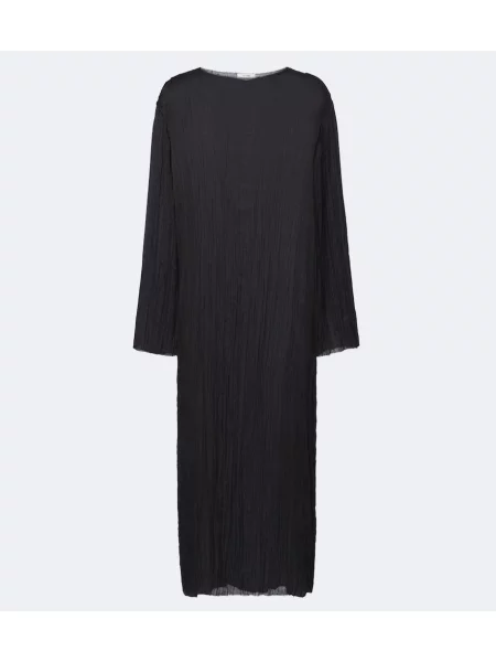 Rochie midi The Row de mătase negru