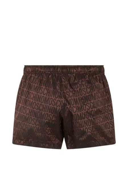 Pantaloni scurți Moschino cu imagine maro