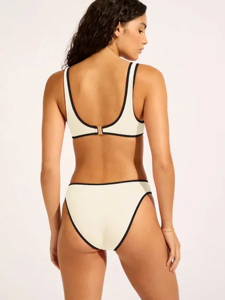 Seafolly plavková podprsenka dámska Ring Front béžová